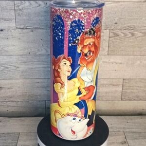 DISNEY Beauty and The Beast 20oz. Stainless steel handmade tumbler